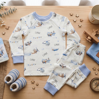 Airplane Pajamas Custom Made With Name Little Boy PJ's