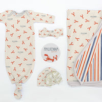 Personalized Baby Blanket | Little Lobster Take Me Home Set – Newborn Gown & Swaddle