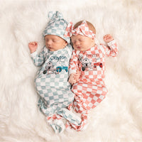 Newborn Personalized Blankets Farm Set Swaddle