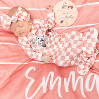 Friendly Farm Knotted Baby Gown