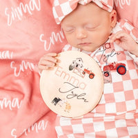 Friendly Farm Baby Announcement Disk (Boy and Girl Options)