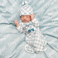 Friendly Farm Knotted Baby Gown