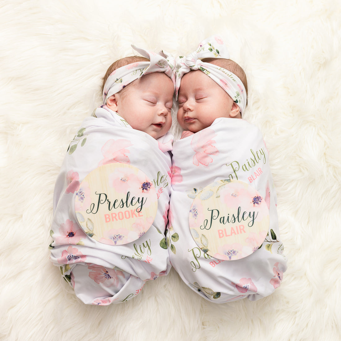 Abigail Floral Round Announcement Disk