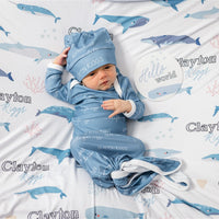 Whales Stretchy Swaddle