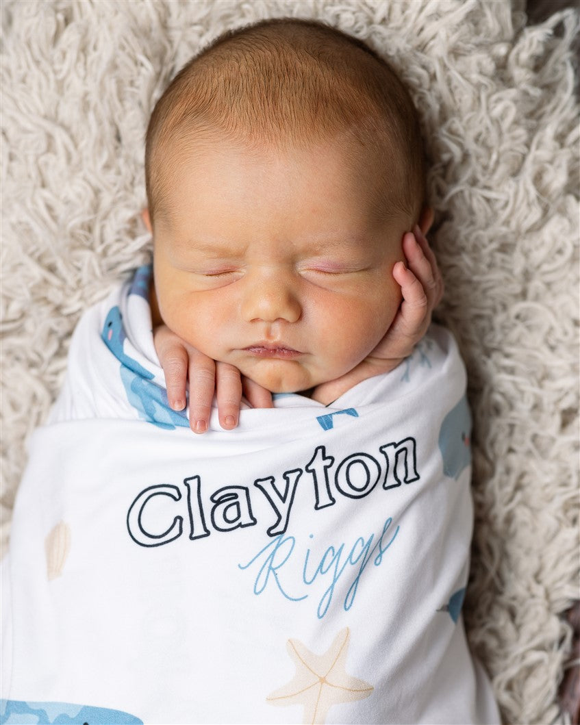 Whales Stretchy Swaddle