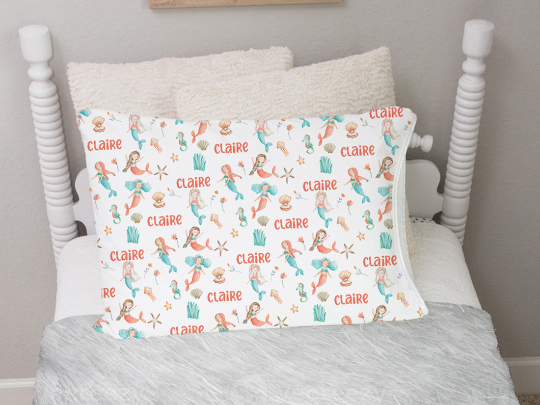 Magic Mermaid Pillowcase – Personalized Soft Minky Fabric With Plush Satin Trim