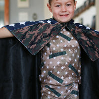 Military Blanket Cape – Personalized Kids Blanket Cape with Soft Satin Lining