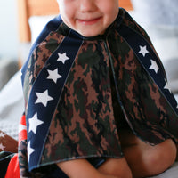 Military Blanket Cape – Personalized Kids Blanket Cape with Soft Satin Lining
