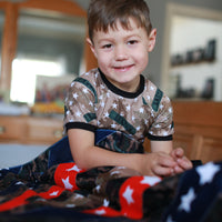 Military Blanket Cape – Personalized Kids Blanket Cape with Soft Satin Lining