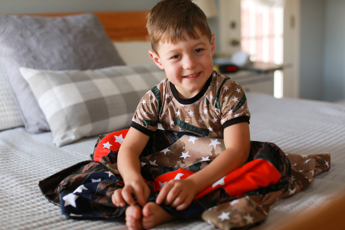 Military Blanket Cape – Personalized Kids Blanket Cape with Soft Satin Lining