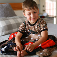 Military Blanket Cape – Personalized Kids Blanket Cape with Soft Satin Lining