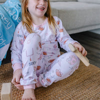 Football Pajamas For Boy and Girl Pink and Blue Personalized Football PJ's