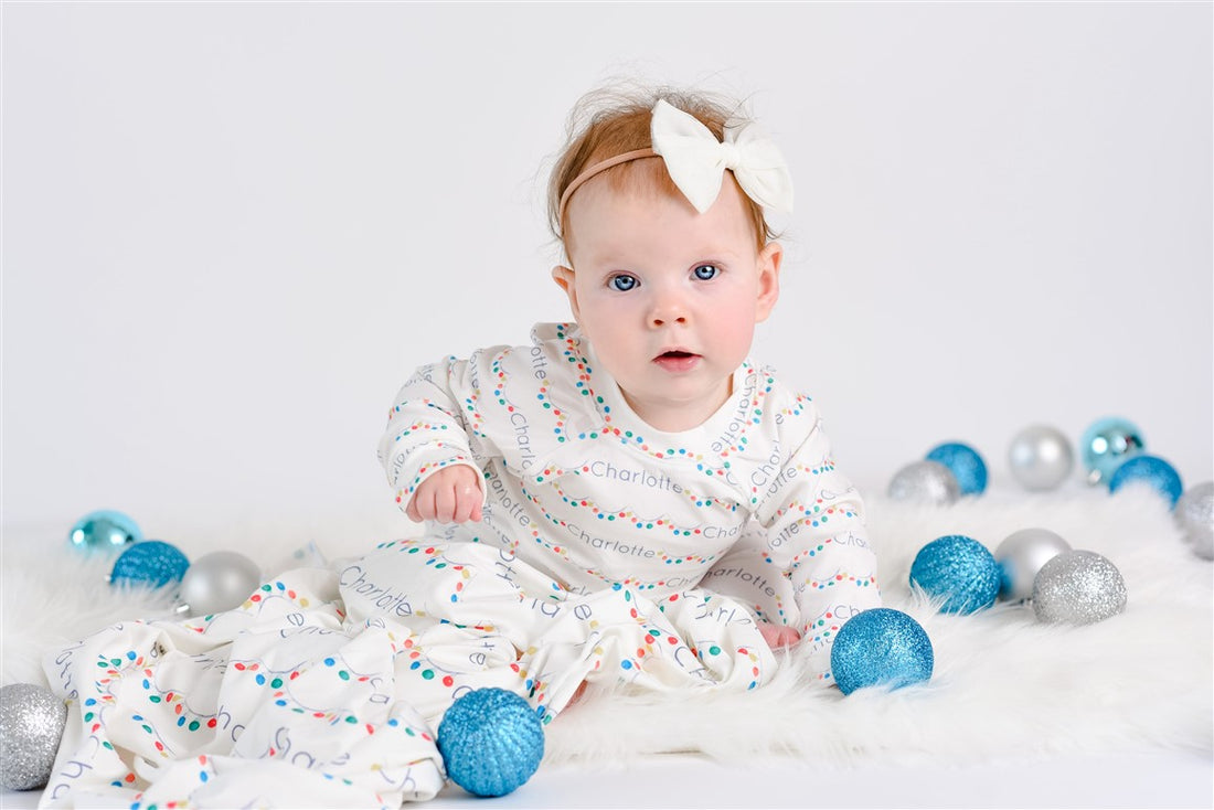 Holiday Lights Pajamas - Kids Christmas Sleepwear | Soft Polyester PJs Set