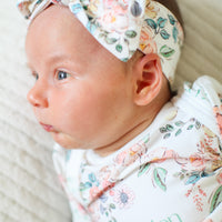 Baby Girl Gown – Soft Pink Floral Infant Gown With Personalized Name