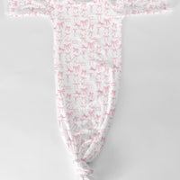 Baby Girl Take-Home Set – Pink Coquette Bows Newborn Gown & Swaddle Blanket