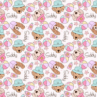 Pink Puppies Personalized Throw Blanket for Girls, Minky Plush, Puppy Print Bedding