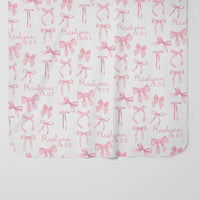 Baby Swaddle Blankets - Newborn Swaddle Set | Stretchy Baby Wrap Trio with Heirloom Bows