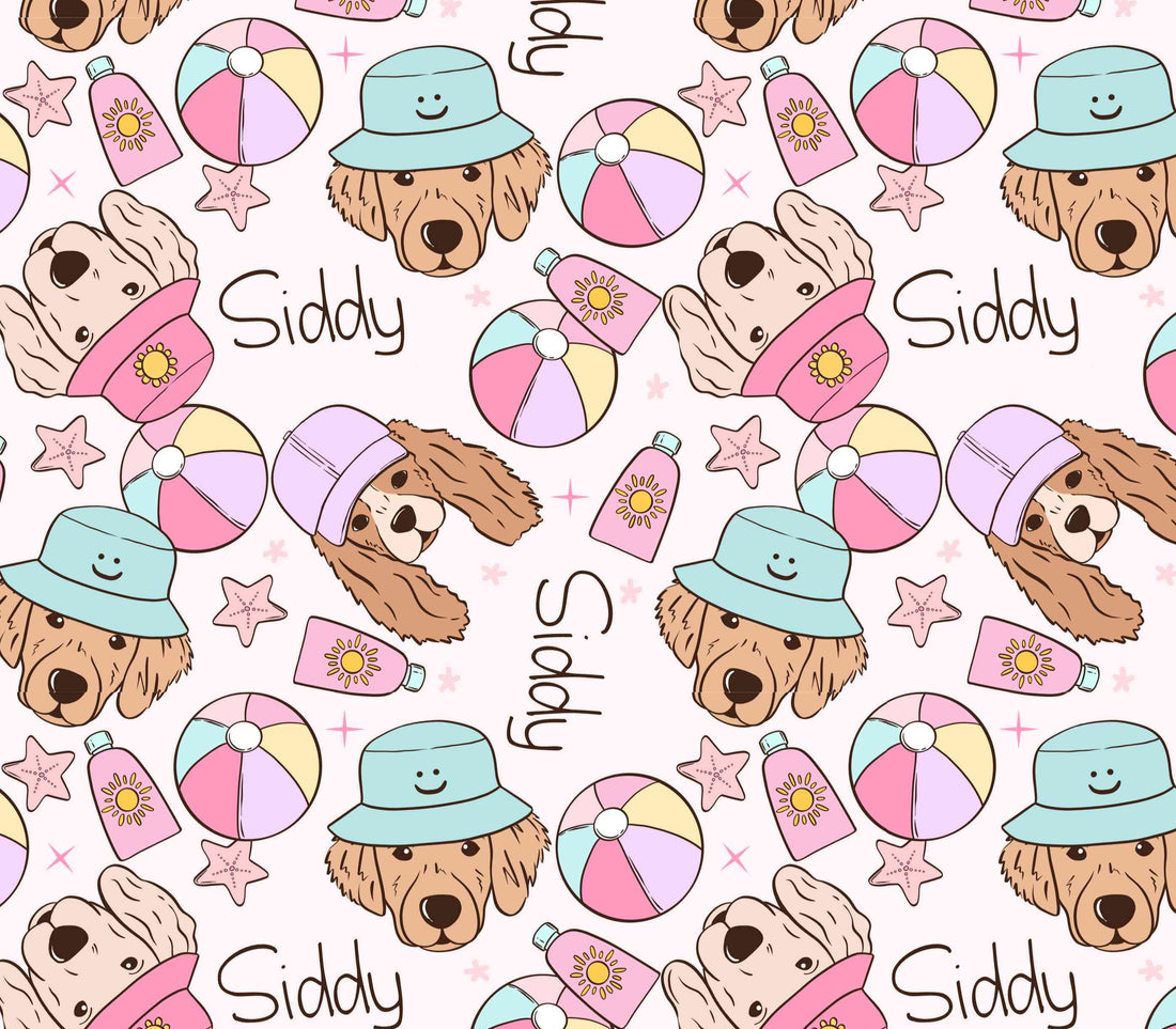 Pink Puppies  Custom Personalized Pajamas For Kids