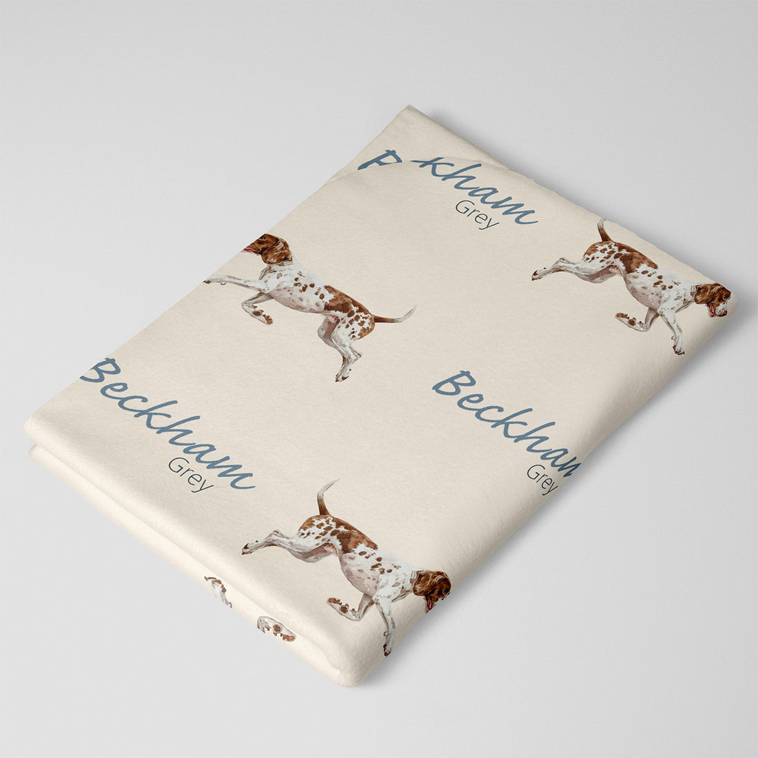 Personalized Baby Gift | Hunting Dog Baby Set with Custom Gown, Hat & Swaddle