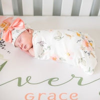 Stretchy Swaddle Blanket - Soft Baby Wrap With Custom Prints | Easy Swaddling Blanket