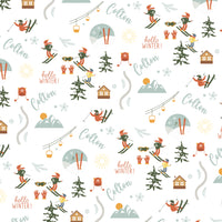 Close up photo of the design on our Ski Pajamas.
