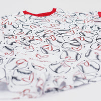 Softball Themed Girls Personalized Pajamas