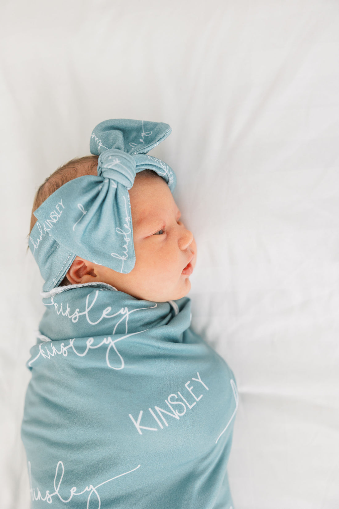 Camden Ocean Blue Stretchy Swaddle