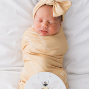 Camden Honey Yellow Stretchy Swaddle