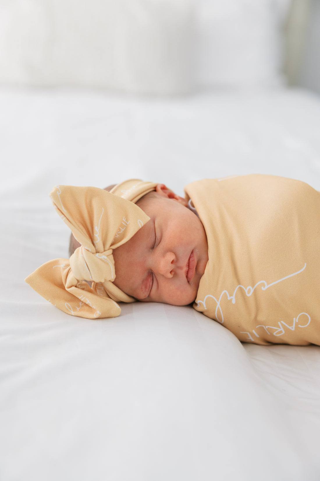 Camden Honey Yellow Stretchy Swaddle