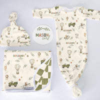 Personalized Baby Blankets | Sergeant Safari Take Me Home Set - Soft, Cozy Essentials