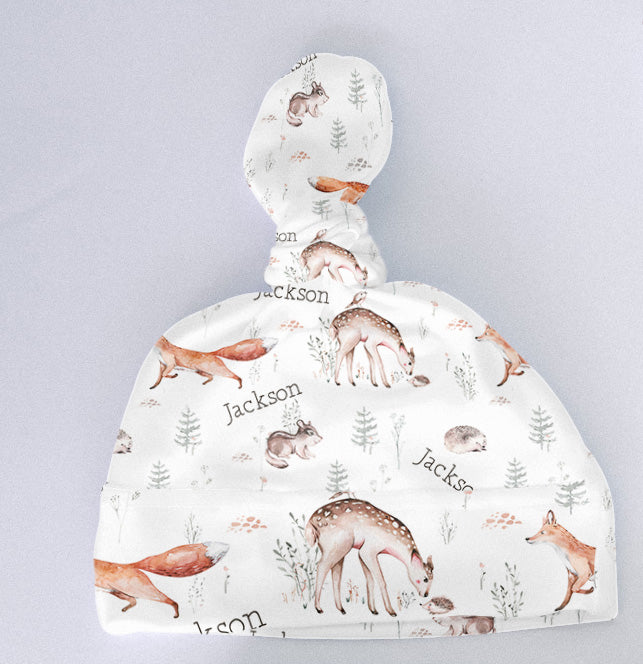 Woodland Baby Gift Set – James Forest Take Me Home Outfit with Swaddle, Gown & Hat