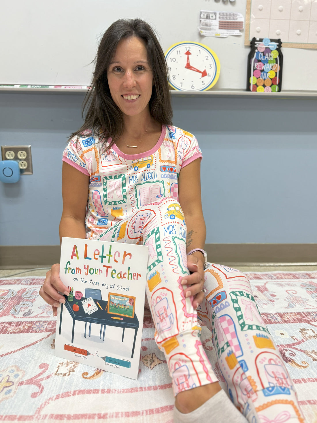 Teacher Pajamas - Personalized Custom Name Pajamas for Women | Cozy Sleepwear Gift