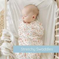Stretchy Swaddle Blanket - Soft Baby Wrap With Custom Prints | Easy Swaddling Blanket