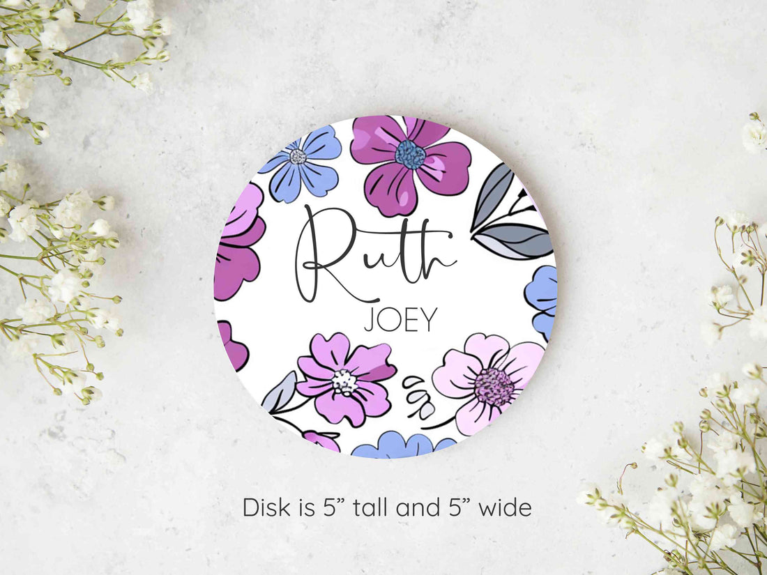 Baby Girl Gift Set – Personalized Floral Baby Outfit with Cozy Gown & Swaddle