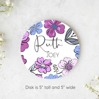 Baby Girl Gift Set – Personalized Floral Baby Outfit with Cozy Gown & Swaddle