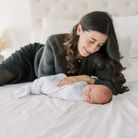 Personalized Baby Swaddle – Western Baby Blanket With Cowboy Design, Soft Stretchy Knit