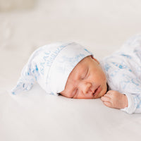 Western Toile Personalized Baby Gown for Boys