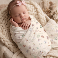 Best Baby Girl Gift – Personalized Woodland Fairy Baby Girl Swaddle Blanket