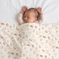 Best Baby Girl Gift – Personalized Woodland Fairy Baby Deluxe Minky and Fur Blanket