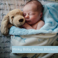 Baby Deluxe Minky Baby Blanket- Personalized Baby Gift with Fur Backing