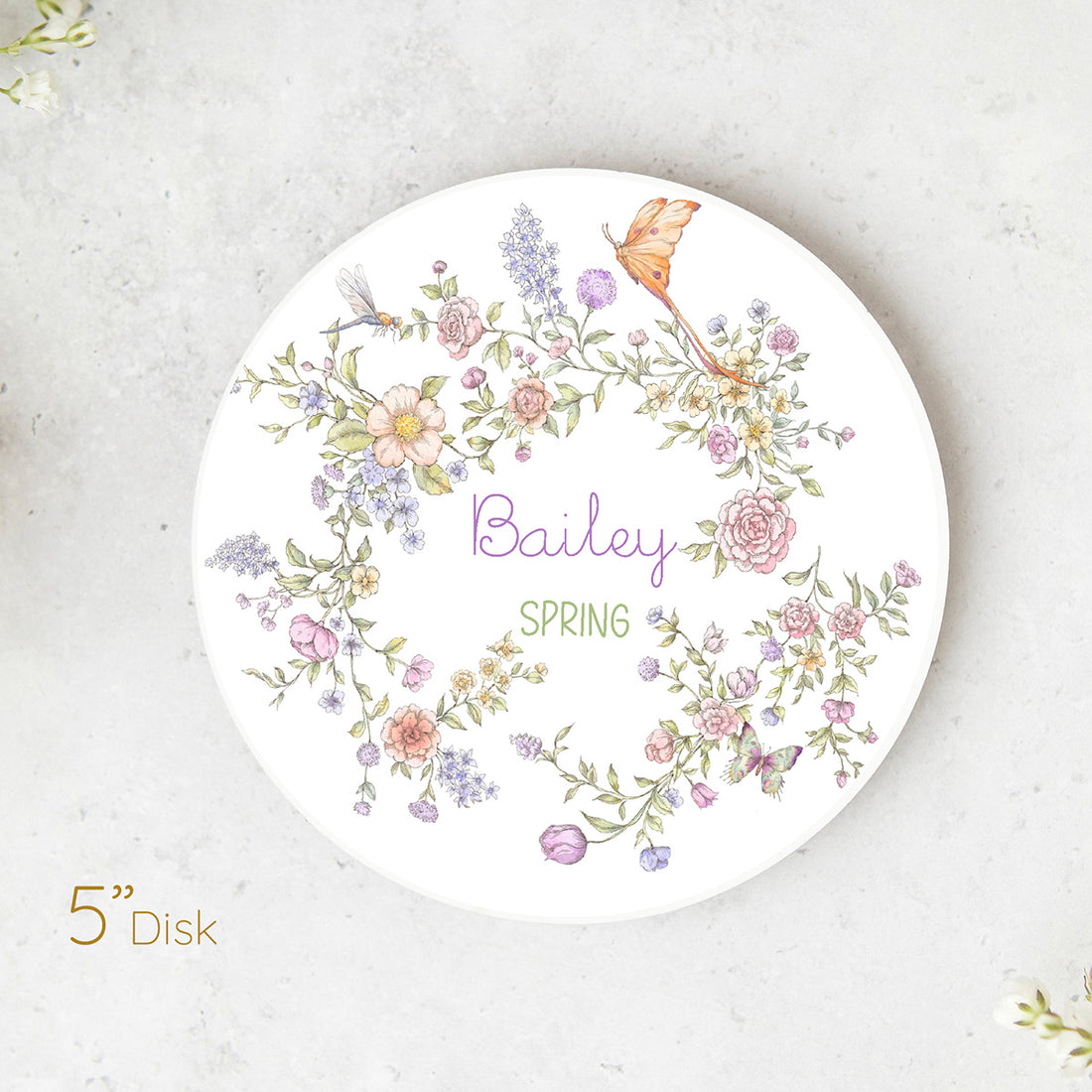 Baby Gift Set – Personalized Knotted Baby Gown & Floral Swaddle with Headband