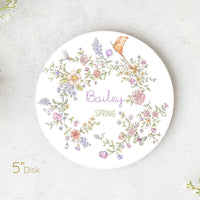 Baby Gift Set – Personalized Knotted Baby Gown & Floral Swaddle with Headband