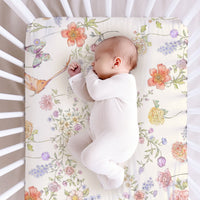 Personalized Baby Crib Sheet – Bailey Spring Floral Soft Jersey Bedding
