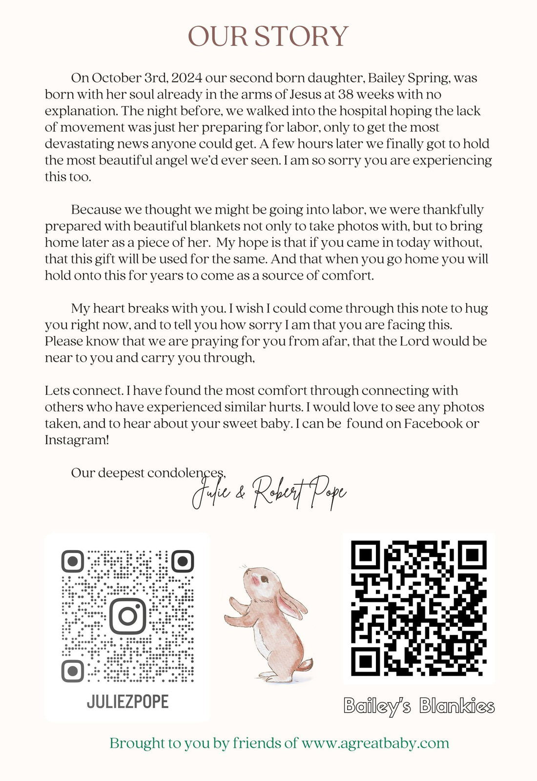 Single Swaddle Blanket – Baby Loss Keepsake | Soft Memory Swaddle Wrap by A Great Baby