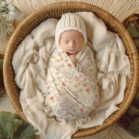Personalized Baby Swaddle – Floral Baby Blanket | Bailey Floral Soft Breathable Fabric Wrap