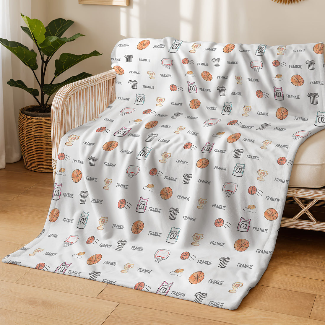 Minky Toddler Blanket – Personalized Double Sided Blanket With Cozy Plush Fabric