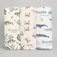 Nautical Sleep Saver Swaddle 3-Pack for Boys, Stretch Knit Set