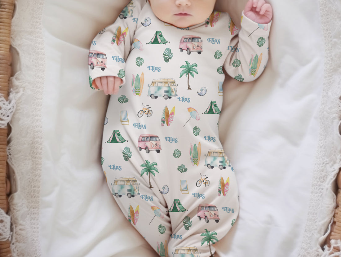Beach Bum Baby Gown (Boy and Girl Options)