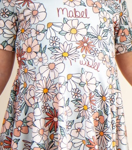 Boho Floral Biker Shorts (for Twirl Dress)