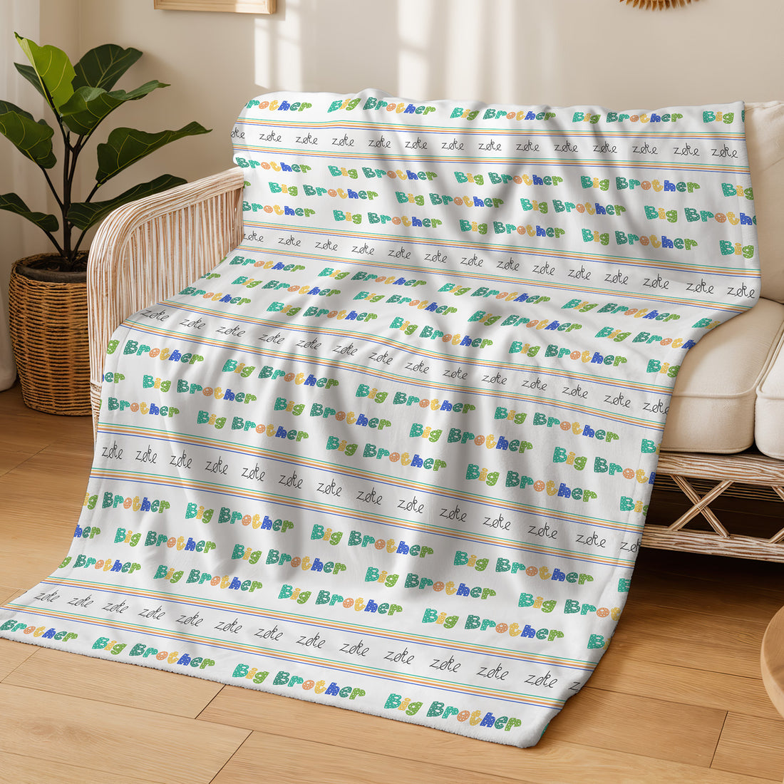 Minky Toddler Blanket – Personalized Double Sided Blanket With Cozy Plush Fabric